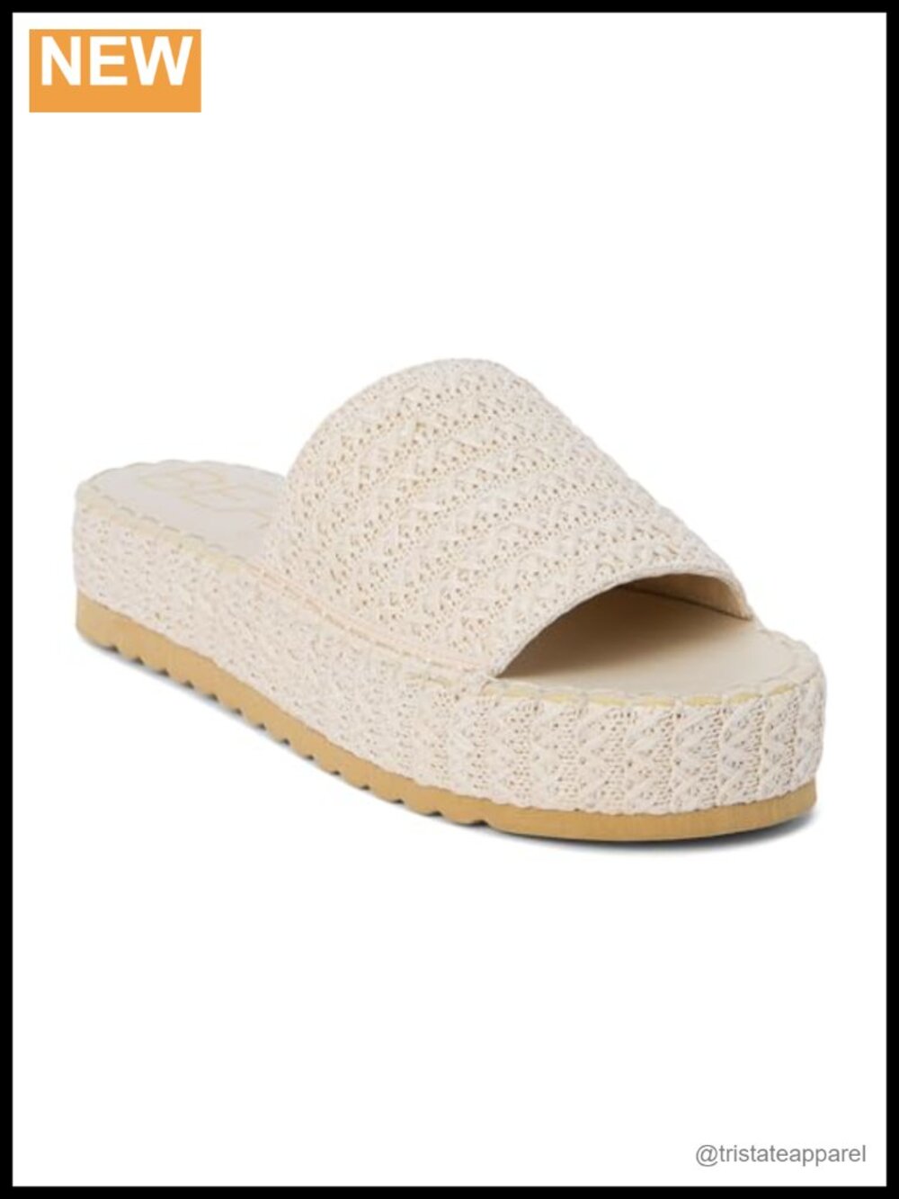 Woven Raffia Platform Sandals Slip On Open Toe Espadrille Flatform